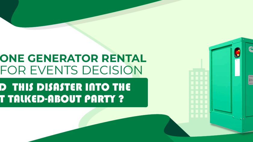 Generator rental for events